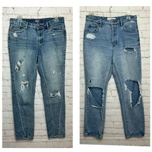 TWO Pairs of Distressed Relaxed Fit Jeans Size 26